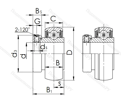 Корпусный подшипник SA 205 (AEL 205) 9TREIAM9DX в Химках