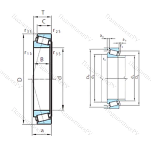 Подшипник роликовый радиально-упорный  611-313