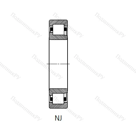 Цилиндрический роликовый подшипник 42203 (NJ 203) в Химках