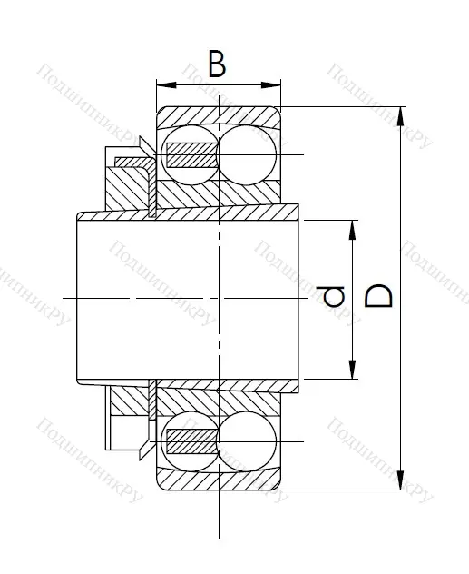 Двухрядный шариковый подшипник 11211 (1212 K+H 212) в Химках