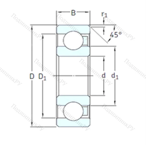 Подшипник шариковый радиальный 6007/HR 11TN