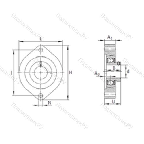 Подшипниковый узел шариковый радиальный FLCTEY 15