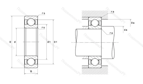 Высокотемпературный  подшипник 6004 F 604 от производителя  SNR