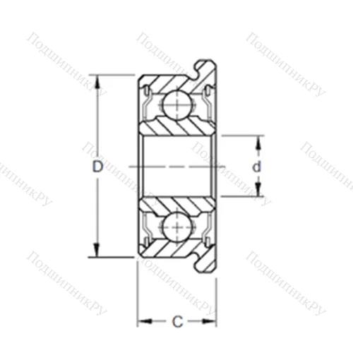 Подшипник шариковый радиальный SF 626-2RS