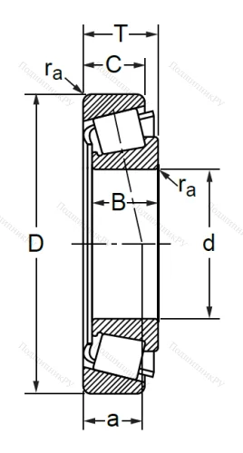 Конический роликовый подшипник 6-7515 А (СПЗ-9) в Химках