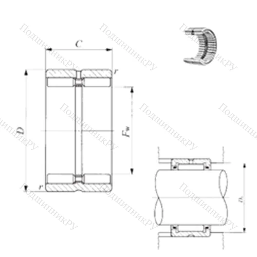 Подшипник игольчатый радиальный GTR 425630