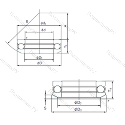 Подшипник шариковый упорный 53230U