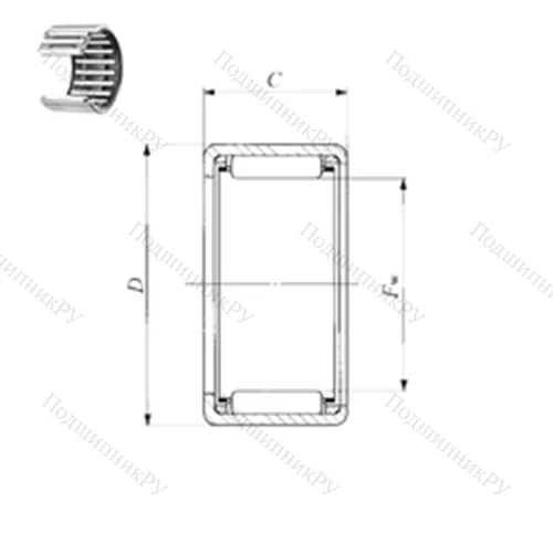 Подшипник игольчатый радиальный TLA 1210 Z