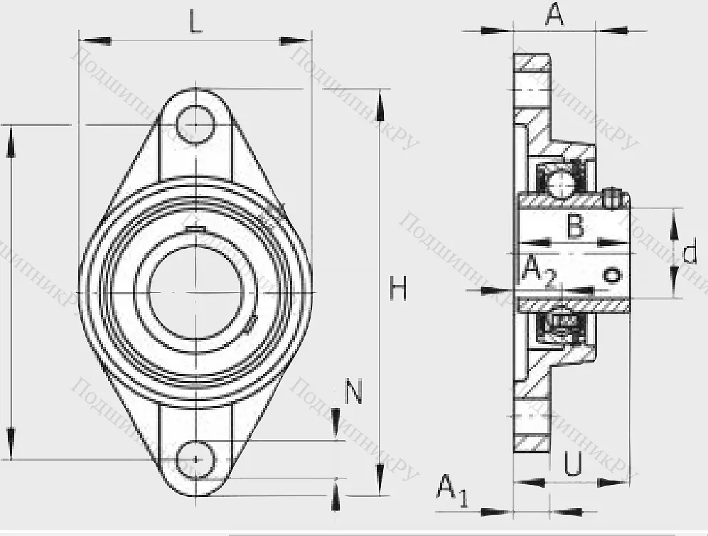 Подшипниковый узел UCFL 210 J 7 в Химках
