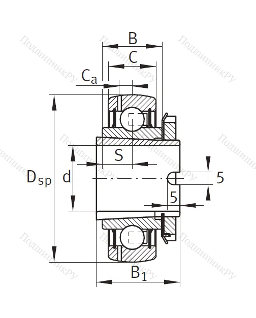 Корпусный подшипник GSH 25 2RSR B в Химках