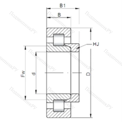 Подшипник роликовый радиальный NH 424 от производителя  CX