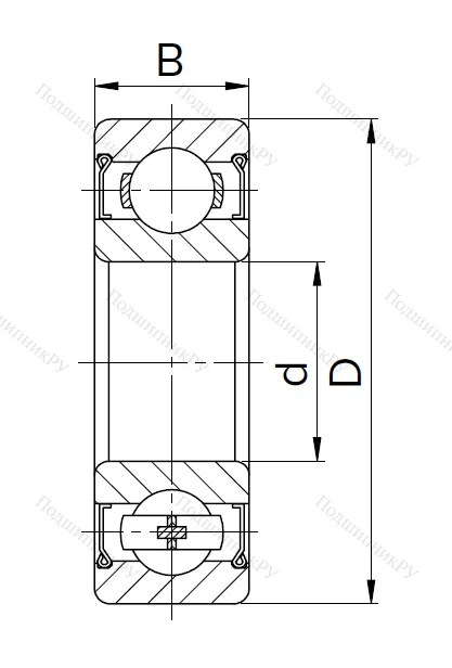 Миниатюрный шариковый подшипник 80026 T (626 ZZT) в Химках