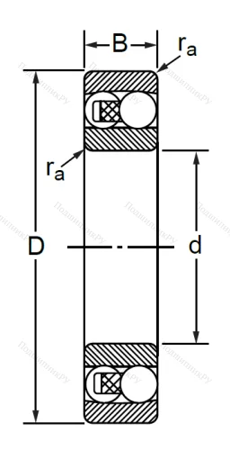 Двухрядный шариковый подшипник 1504 2RS E (2204 2RSTN) в Химках