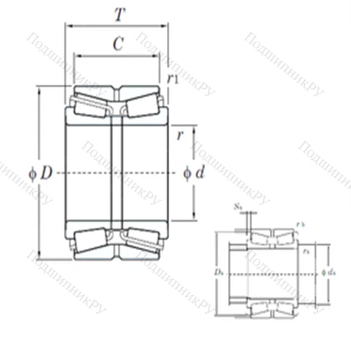Подшипник роликовый радиально-упорный 46T 30326JR/107,5 от производителя  KOYO
