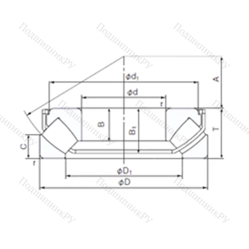 Подшипник роликовый упорно-радиальный 29417EX от производителя  NACHI Подшипник роликовый упорно-радиальный 29417EX от производителя  NACHI