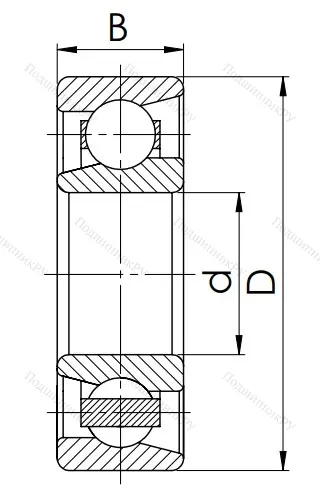 Радиально-упорный шариковый подшипник 46124 Л (7024 ACM) в Химках