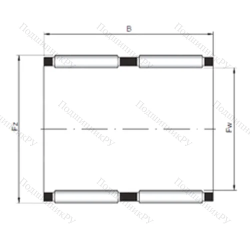 Подшипник игольчатый радиальный KK 25x30x26