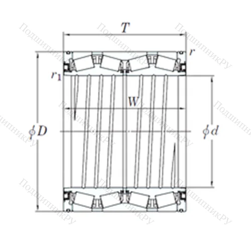Подшипник роликовый радиально-упорный 47TS 483229-1 от производителя  KOYO