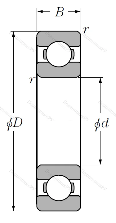 Однорядный шариковый подшипник