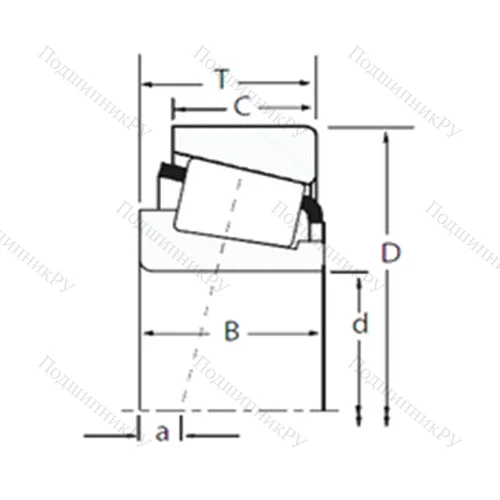 Подшипник роликовый радиально-упорный 32232 от производителя  TIMKEN