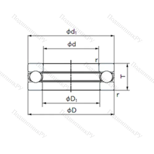 Подшипник шариковый упорный 2904 1/2 от производителя  NACHI