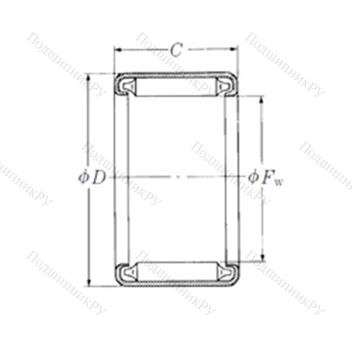 Подшипник игольчатый радиальный JH-2212
