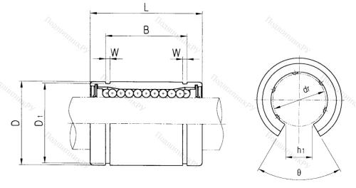 Подшипник LME 20 OP (CX) (KB 2045 OP) в Химках