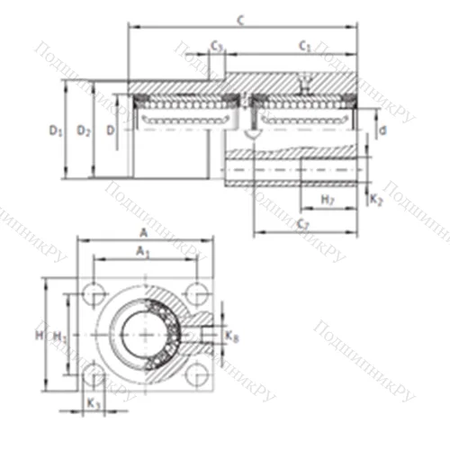 Подшипник шариковый линейный