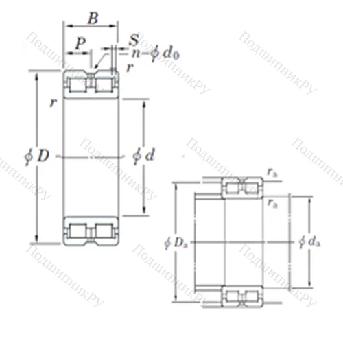 Подшипник роликовый радиальный DC 4834VW от производителя  KOYO Подшипник роликовый радиальный DC 4834VW от производителя  KOYO