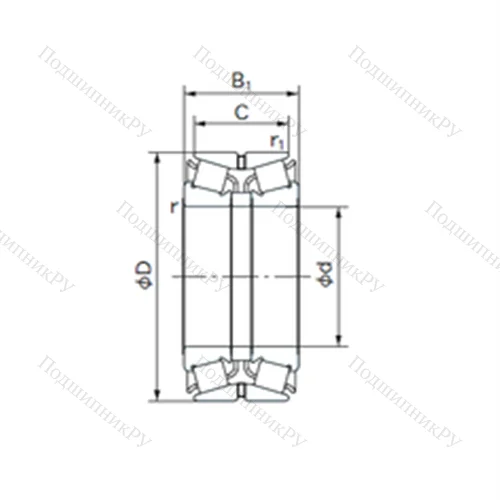 Подшипник роликовый радиально-упорный 60KBE 02