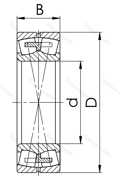 Сферический роликовый подшипник 3513 АМН (22213 ACMBW 33)