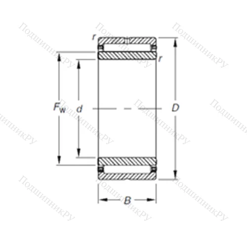 Подшипник игольчатый радиальный NKJ 42/30 от производителя  TIMKEN