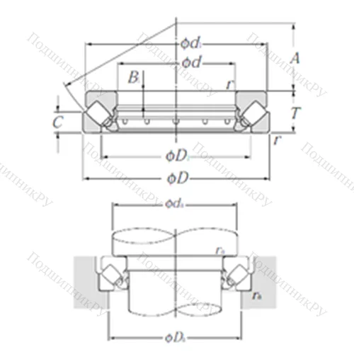 Подшипник роликовый упорно-радиальный 293/500 от производителя  NTN