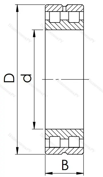 Двухрядный роликовый подшипник 5-3182112 Л (NN 3012 MKP 5) в Химках