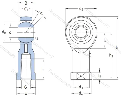 Наконечник штока с внутренней резьбой SILKAC 20 M в Химках