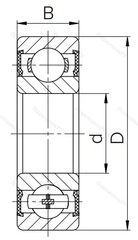 Шариковый однорядный подшипник 180304 (6304 2RS) в Химках