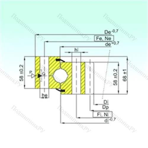 Подшипник шариковый опорно-поворотный ZB 1.25.1904.400-1SPPN