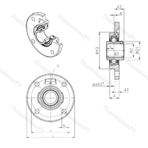Подшипниковый узел шариковый радиальный UCFCE 213