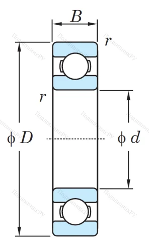 Однорядный шариковый подшипник 6216 C 3 от производителя  KOYO