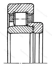Подшипник NU 2326EC+HJ 2326 размер 130x280x107/93