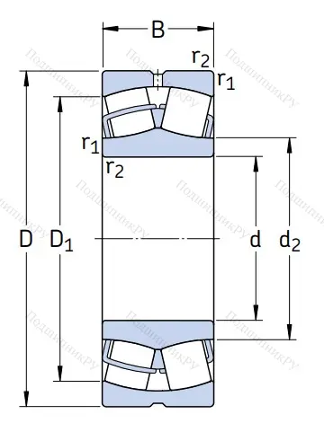 Сферический роликовый подшипник 3524 АМН (22224 MBW 33)