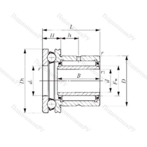 Подшипник комбинированный NAXI 4535