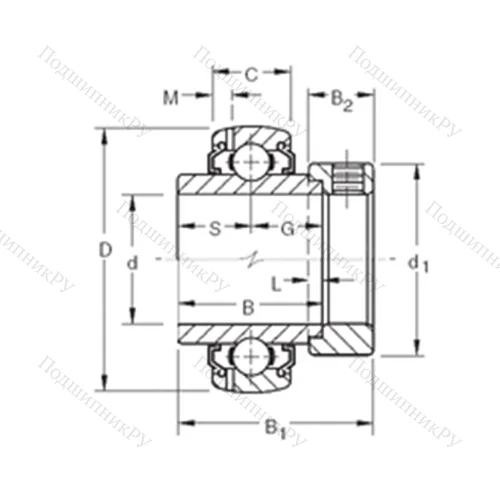 Подшипник шариковый радиальный G 1201KLLB от производителя  TIMKEN Подшипник шариковый радиальный G 1201KLLB от производителя  TIMKEN