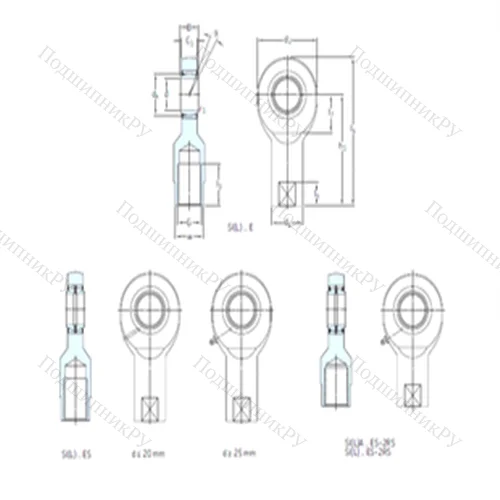 Подшипник скольжения сферический SIA 45ES-2RS от производителя  SKF