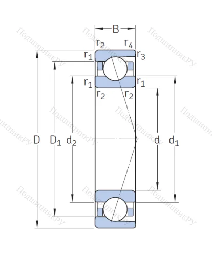 Сверхточный подшипник 7208 ACD/P 4A от производителя  SKF