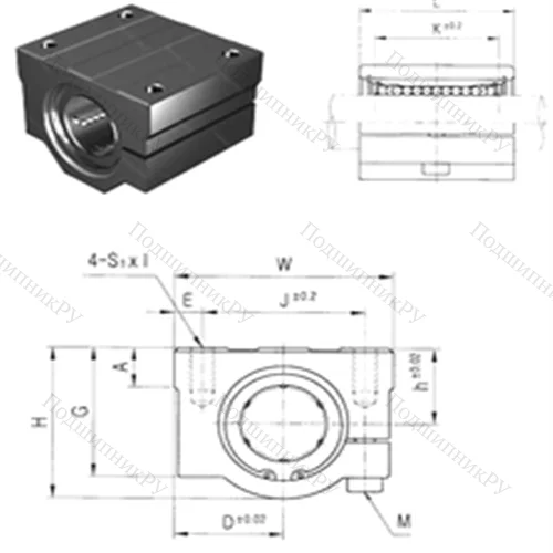 Подшипник шариковый линейный SCJ 16UU