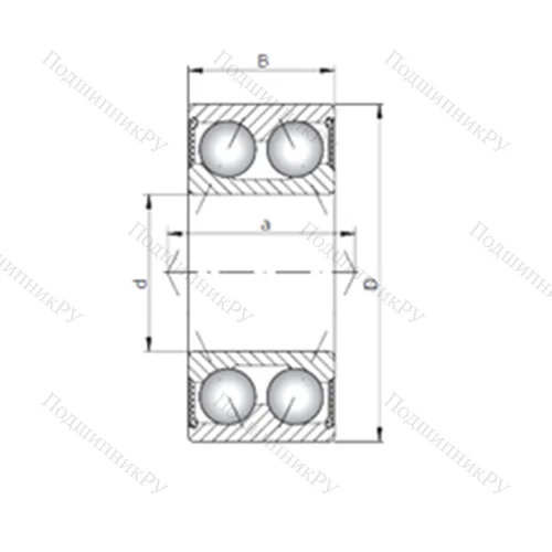 Подшипник шариковый радиально-упорный 3302-2RS от производителя  CX Подшипник шариковый радиально-упорный 3302-2RS от производителя  CX