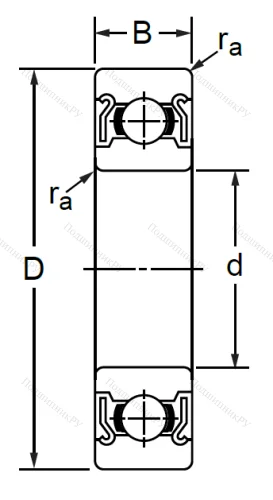 Однорядный шариковый подшипник SS 6300 ZZ (80300 Ю ГОСТ) в Химках