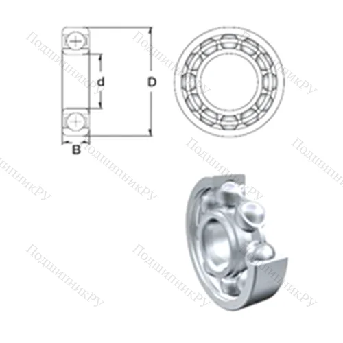 Подшипник шариковый радиальный 6209 от производителя  ZEN