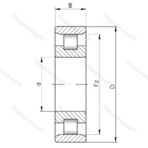 Подшипник роликовый радиальный N 2996 от производителя  CX Подшипник роликовый радиальный N 2996 от производителя  CX